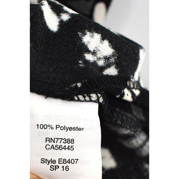 Madewell Industry Button-Back Short Sleeve Batik Grid Top Black & White Size XXS - Picture 8 of 11